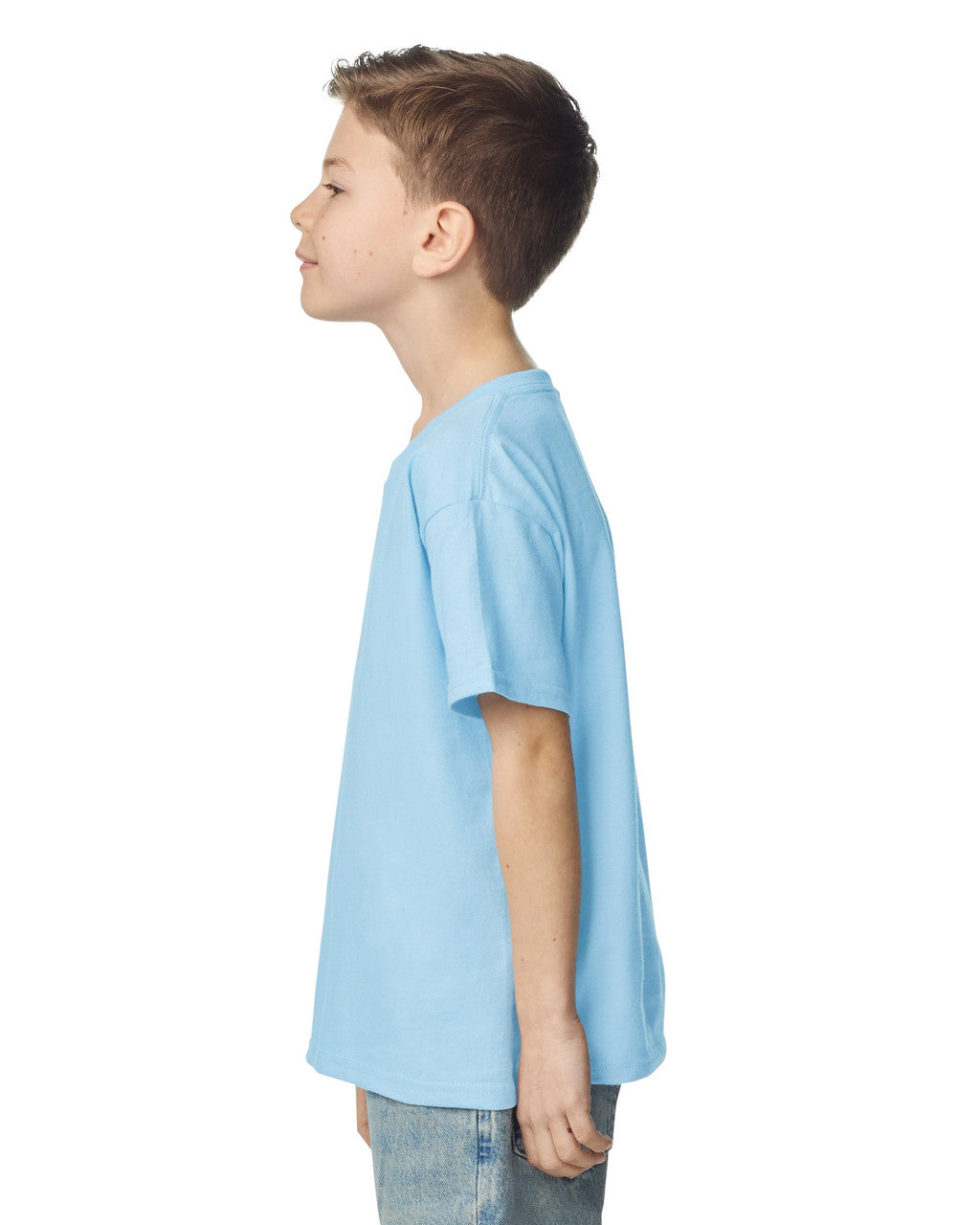 Gildan 2000B Youth Ultra Cotton T-Shirt - Light Blue - model side