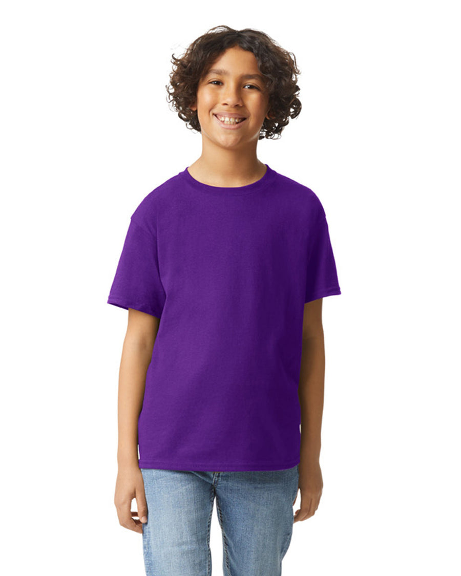 Gildan 2000B Youth Ultra Cotton T-Shirt - Purple - model front