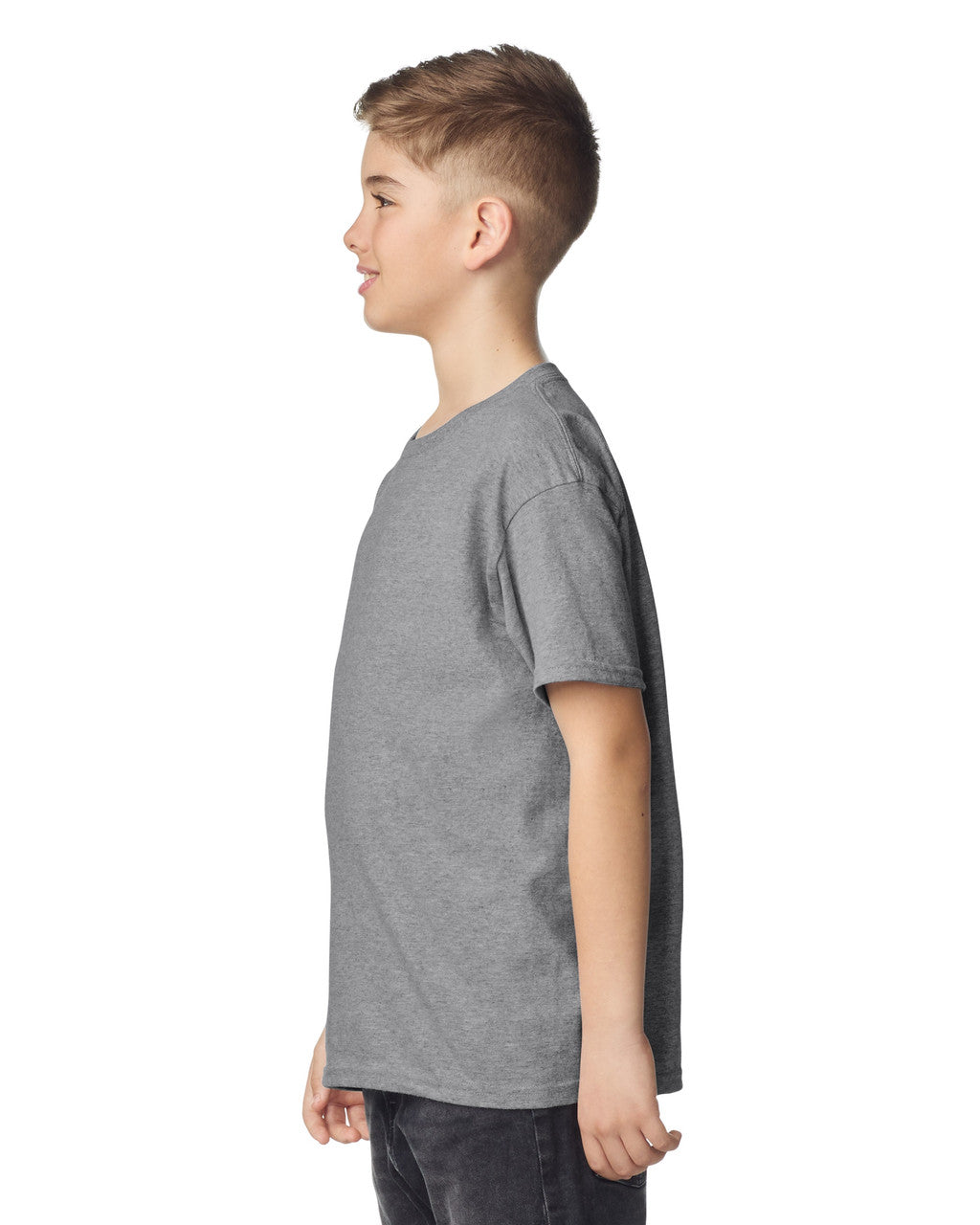 Gildan 2000B Youth Ultra Cotton T-Shirt - Sport Grey - model side