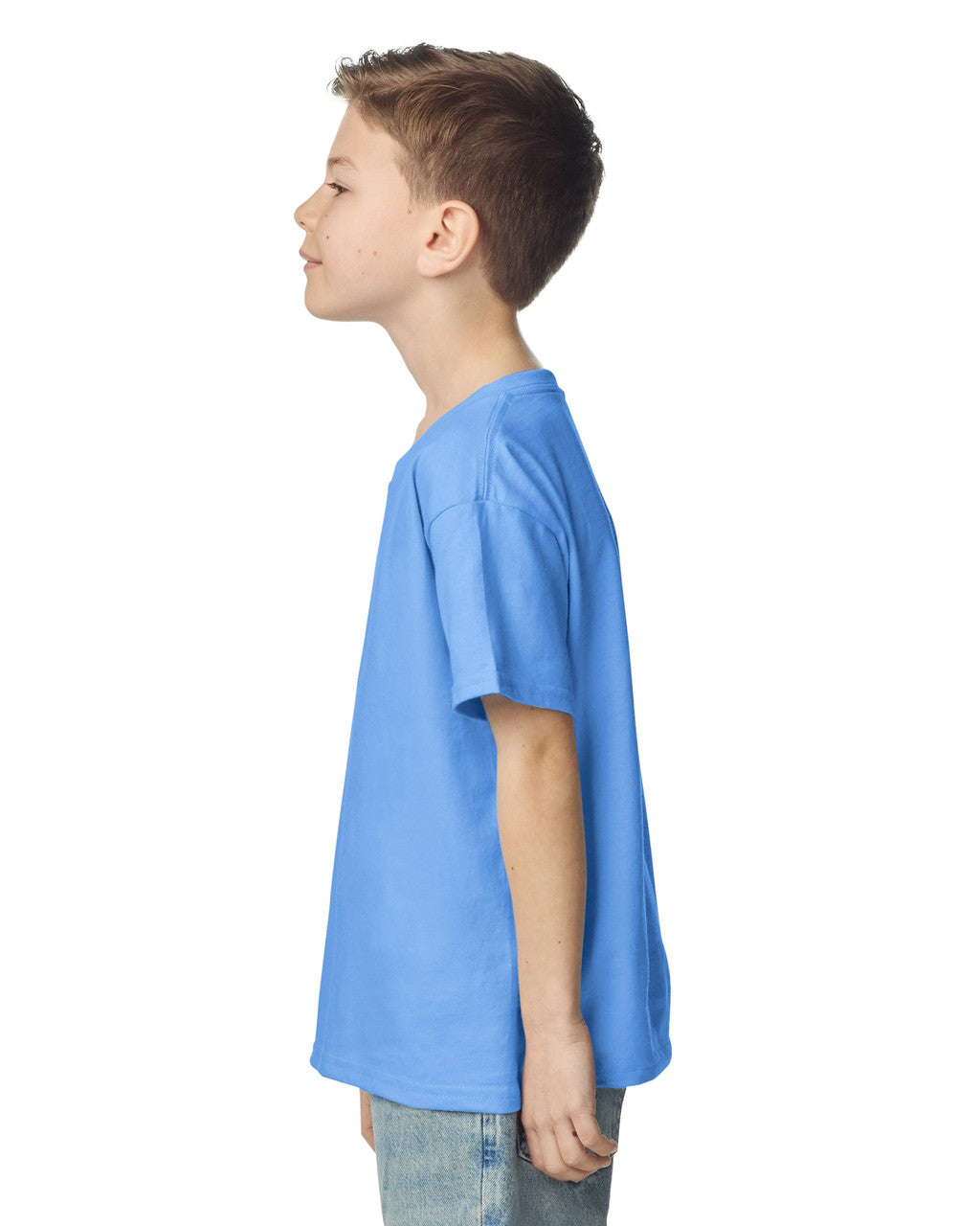 Gildan 2000B Youth Ultra Cotton T-Shirt - Carolina Blue - model side