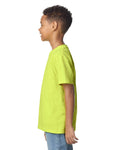Gildan 2000B Youth Ultra Cotton T-Shirt - Safety Green - model side