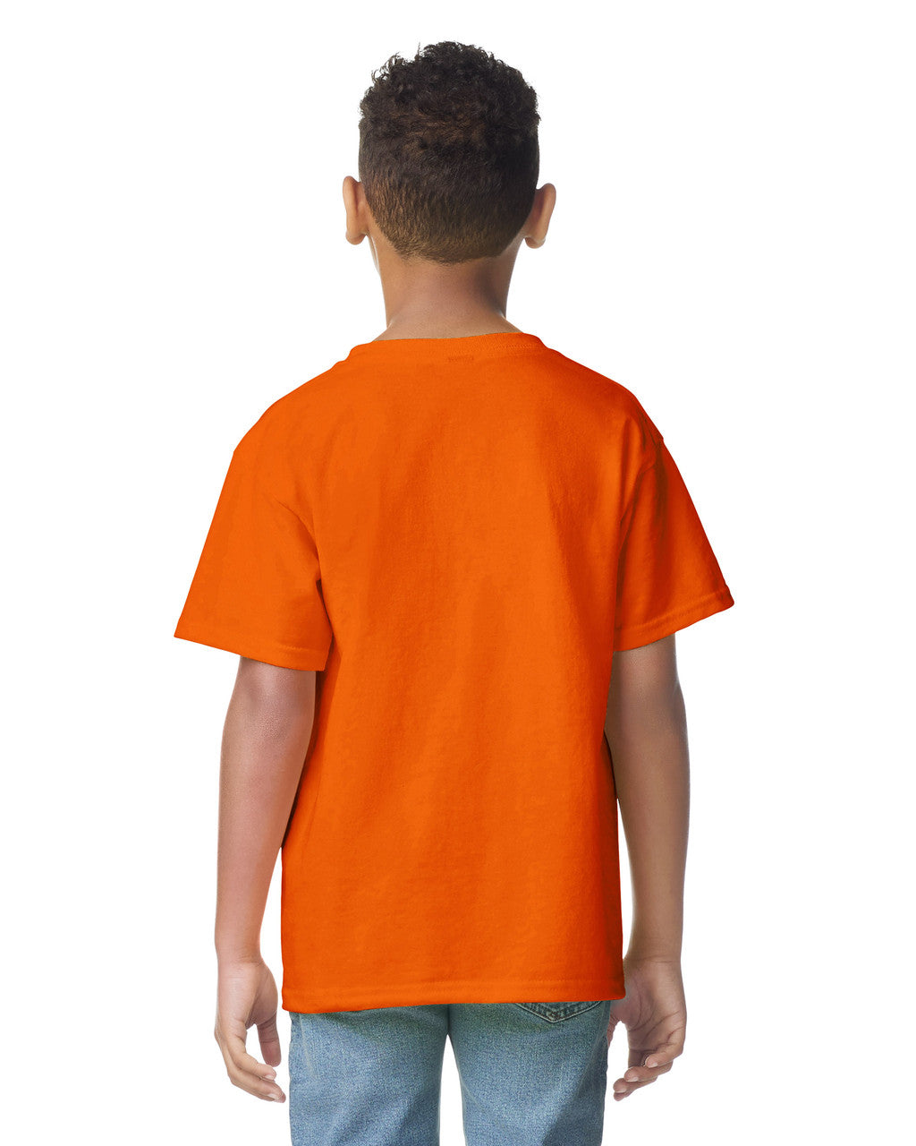 Gildan 2000B Youth Ultra Cotton T-Shirt - Orange - model back