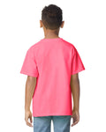 Gildan 2000B Youth Ultra Cotton T-Shirt - Safety Pink - model back