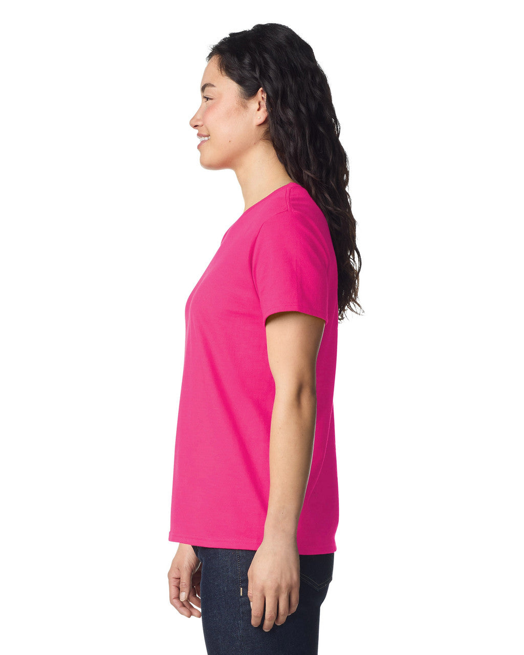 Gildan 2000L Women's Ultra Cotton T-Shirt - Heliconia - model side