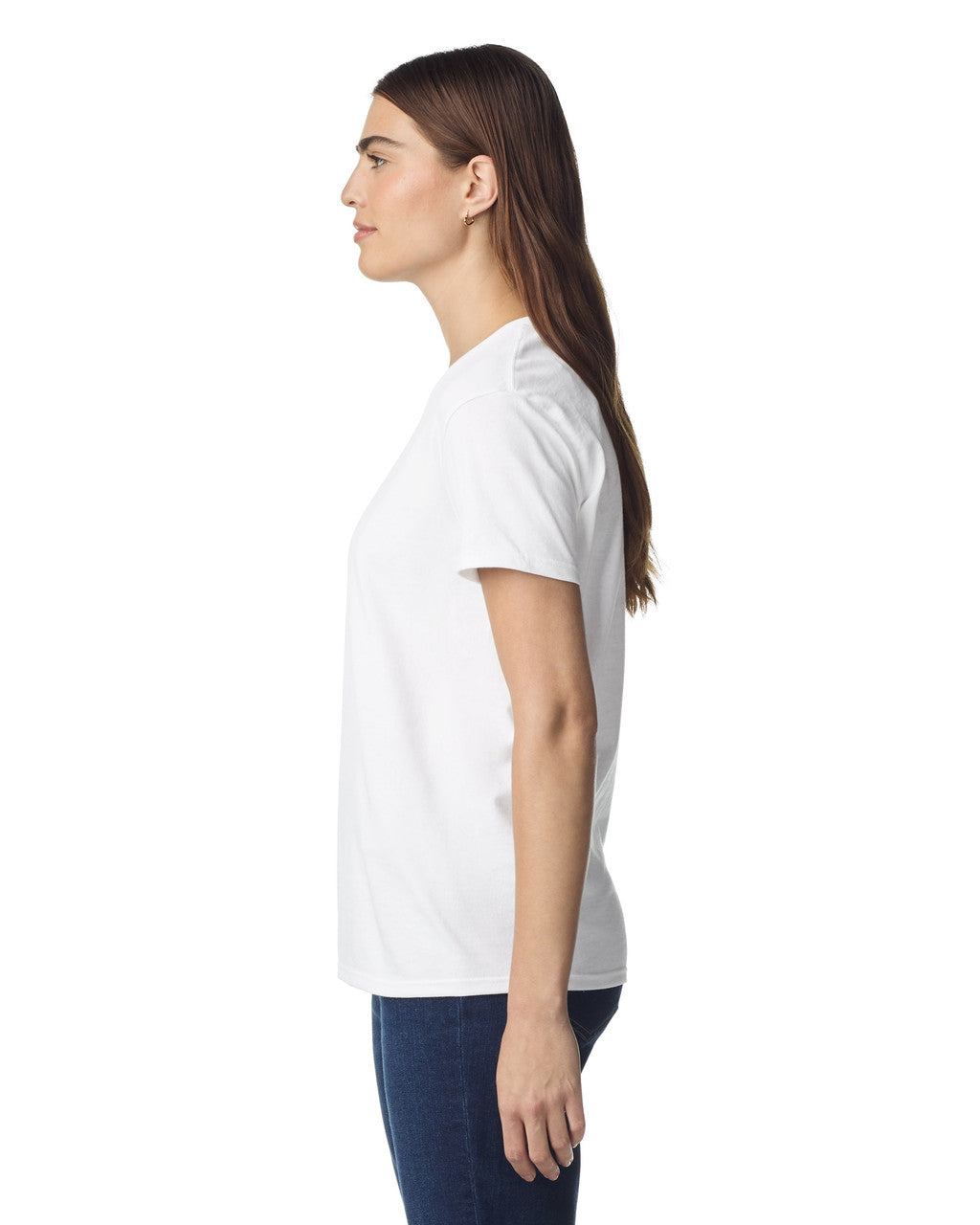 Gildan 2000L Women's Ultra Cotton T-Shirt - White - model side