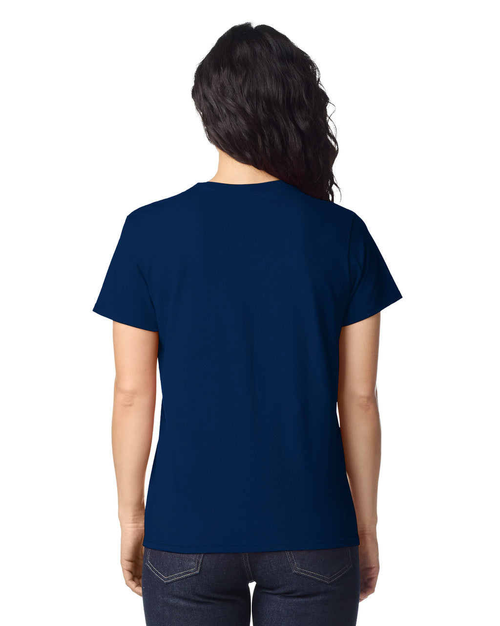 Gildan 2000L Women's Ultra Cotton T-Shirt - Navy - model back