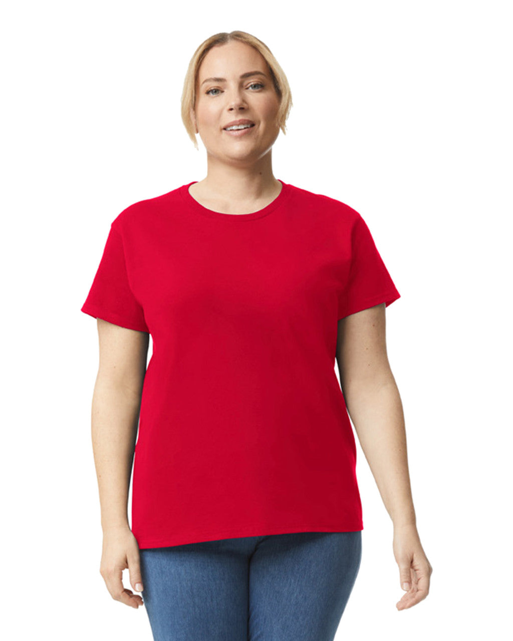 Gildan 2000L Women's Ultra Cotton T-Shirt - Red - model front