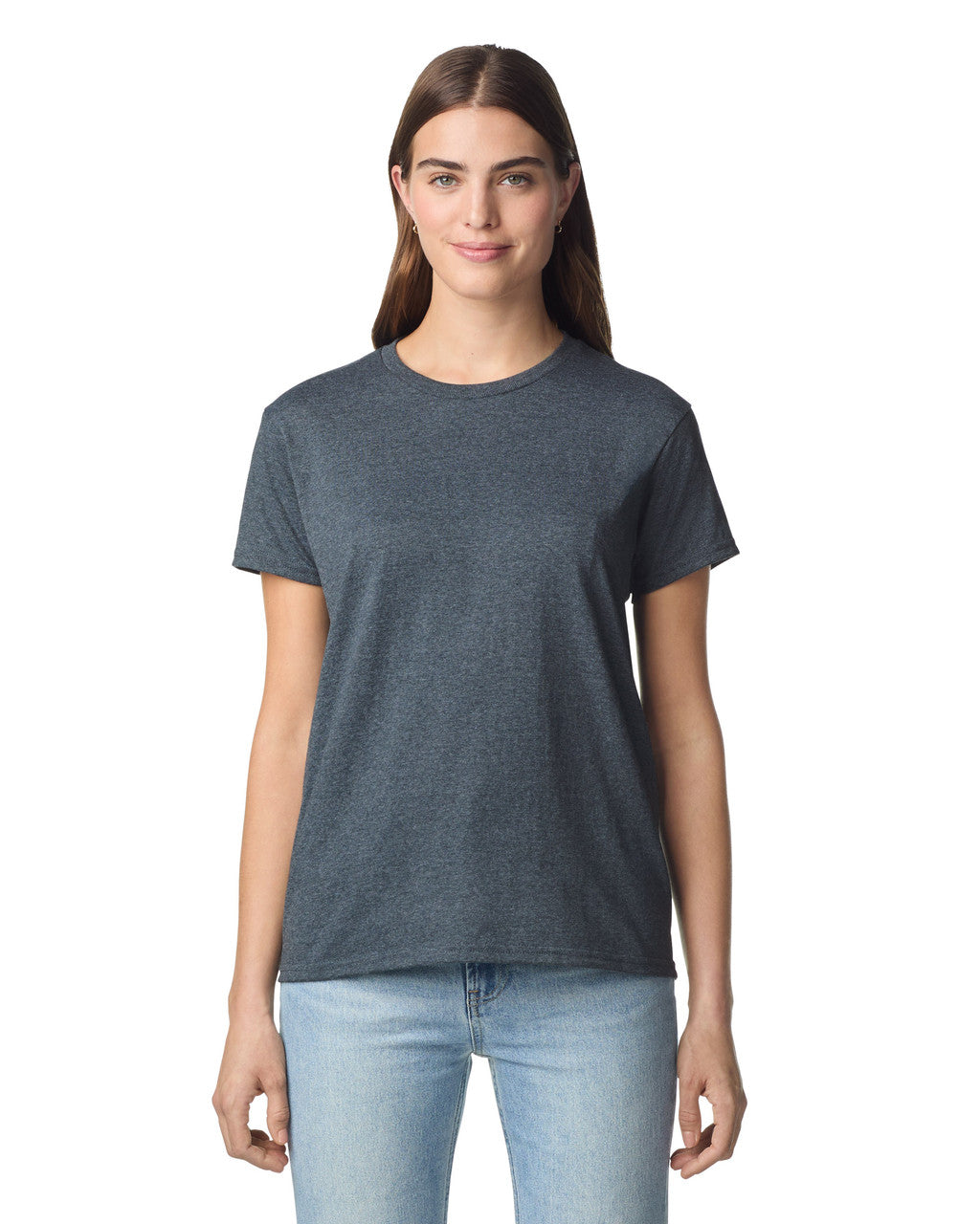 Gildan 2000L Women's Ultra Cotton T-Shirt - Dark Heather - model front