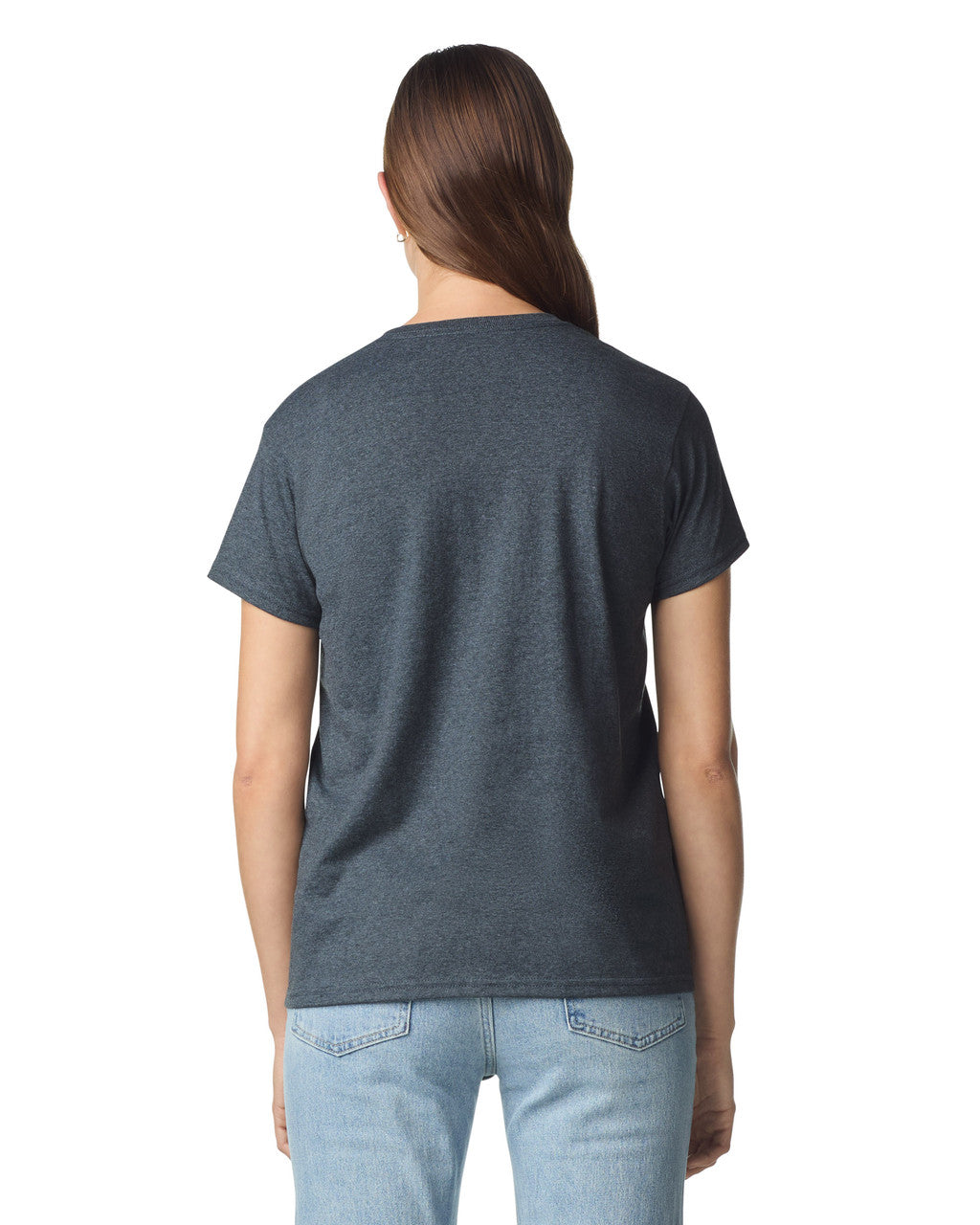Gildan 2000L Women's Ultra Cotton T-Shirt - Dark Heather - model back