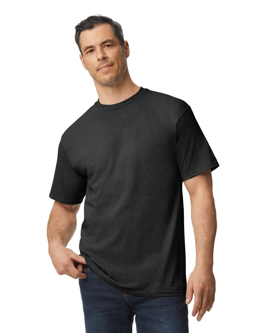 Gildan 2000T Men's Tall Ultra Cotton T-Shirt - Black - model front