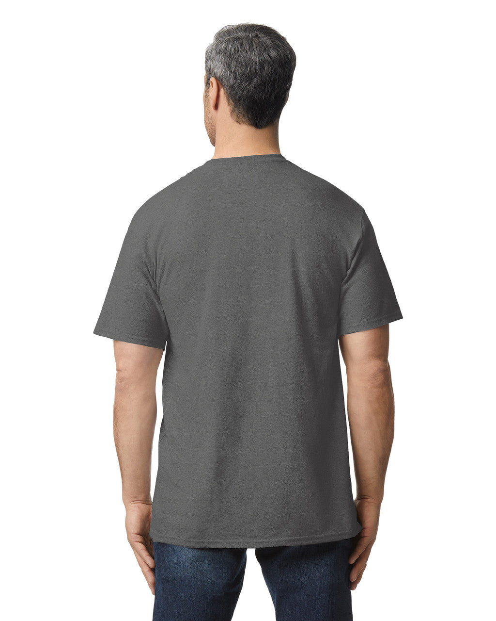 Gildan 2000T Men's Tall Ultra Cotton T-Shirt - Charcoal - model back