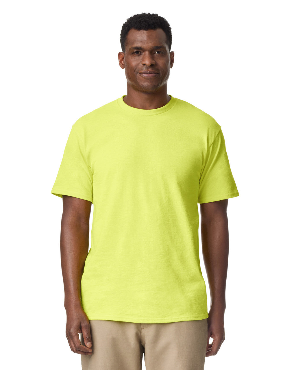 Gildan 2000T Men's Tall Ultra Cotton T-Shirt - Safety Green - model front