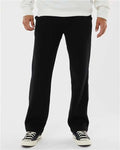 J. America 8992 Men's Premium Open-Bottom Sweatpants - Black - model front