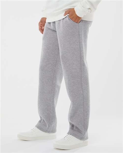 J. America 8992 Men's Premium Open-Bottom Sweatpants - Oxford - model side