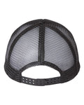 Valucap VC700 Foam Mesh-Back Trucker Cap - Black/ Black - back
