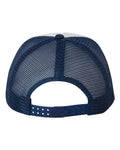 Valucap VC700 Foam Mesh-Back Trucker Cap - White/ Navy - back
