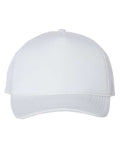 Valucap VC700 Foam Mesh-Back Trucker Cap - White/ White - front