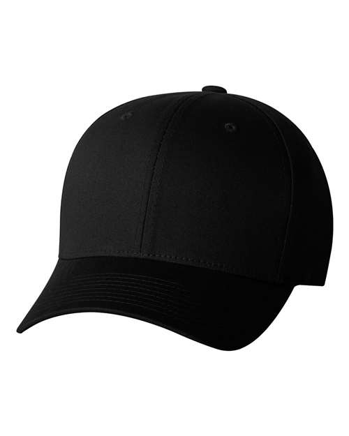 Flexfit 5001 V-Flexfit Cotton Twill Cap - Black - front