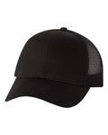 Valucap VC400 Mesh-Back Twill Trucker Cap - Black - front