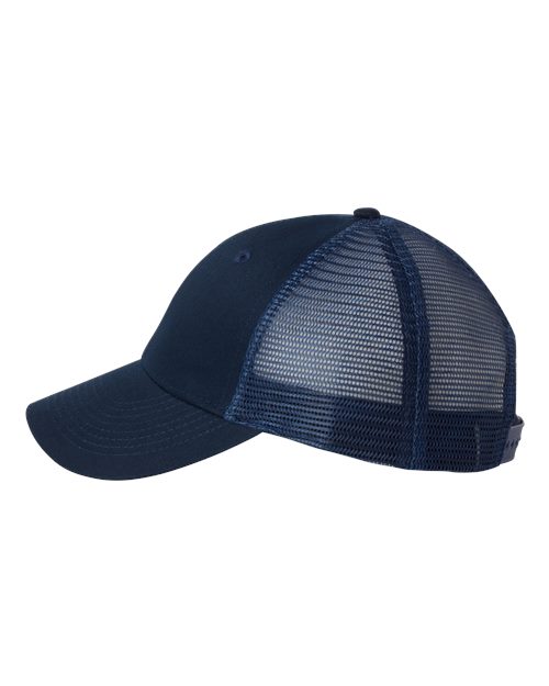 Valucap VC400 Mesh-Back Twill Trucker Cap - Navy - side
