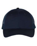 Valucap VC400 Mesh-Back Twill Trucker Cap - Navy - front