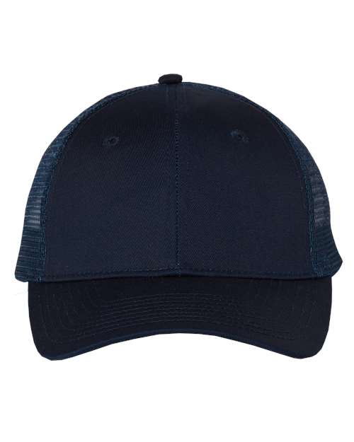 Valucap VC400 Mesh-Back Twill Trucker Cap - Navy - front
