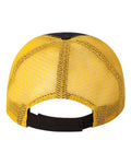 Valucap AH80 Bio-Washed Trucker Cap - Black/ Gold - back