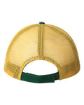 Valucap AH80 Bio-Washed Trucker Cap - Dark Green/ Gold - back