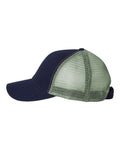 Valucap AH80 Bio-Washed Trucker Cap - Navy/ Grey - side