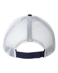 Valucap AH80 Bio-Washed Trucker Cap - Navy/ White - back