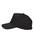 Valucap 8869 Five-Panel Twill Cap - Black - side