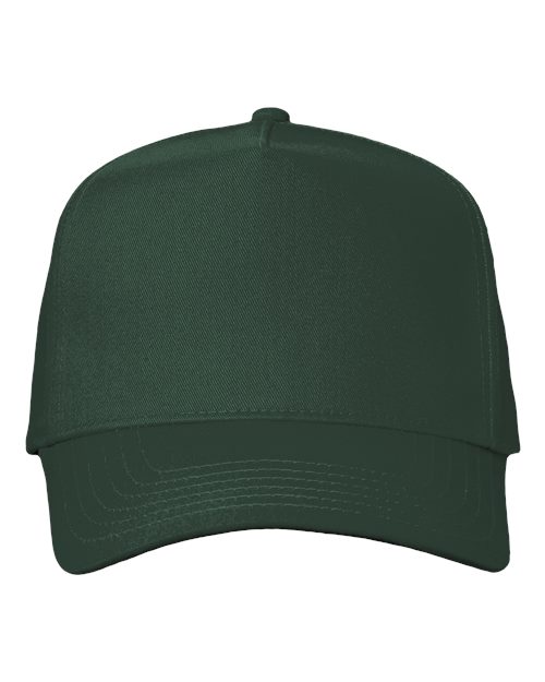 Valucap 8869 Five-Panel Twill Cap - Forest - front