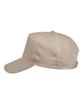 Valucap 8869 Five-Panel Twill Cap - Khaki - side
