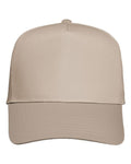 Valucap 8869 Five-Panel Twill Cap - Khaki - front