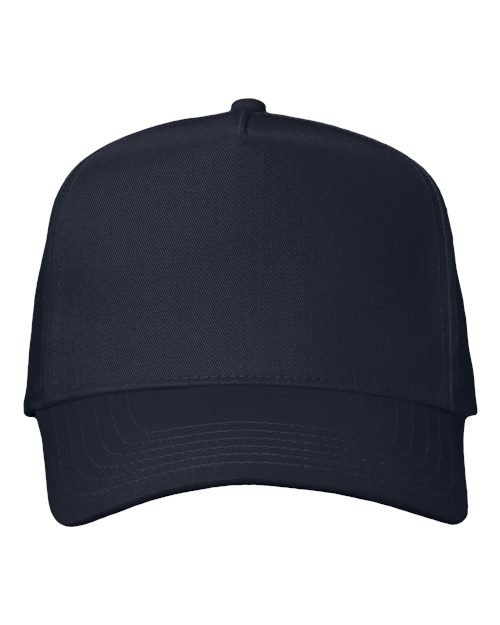 Valucap 8869 Five-Panel Twill Cap - Navy - front
