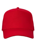 Valucap 8869 Five-Panel Twill Cap - Red - front