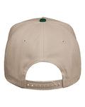 Valucap 8869 Five-Panel Twill Cap - Khaki/ Forest Green - back