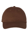 Valucap VC300A Bio-Washed Classic Dad Hat - Brown - front