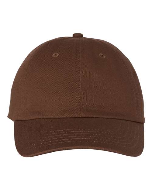 Valucap VC300A Bio-Washed Classic Dad Hat - Brown - front