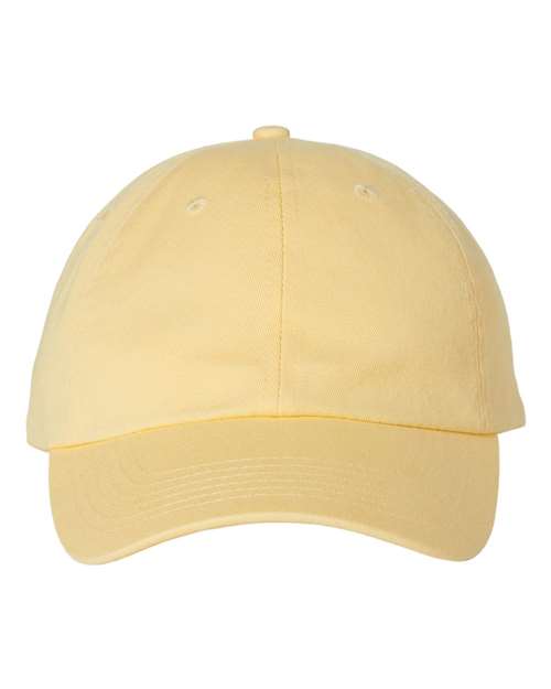 Valucap VC300A Bio-Washed Classic Dad Hat - Butter - front