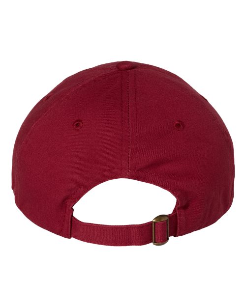 Valucap VC300A Bio-Washed Classic Dad Hat - Cardinal - back