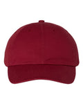 Valucap VC300A Bio-Washed Classic Dad Hat - Cardinal - front