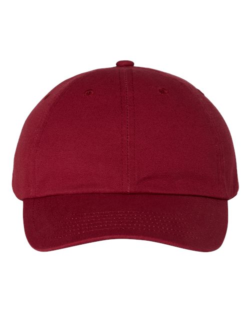Valucap VC300A Bio-Washed Classic Dad Hat - Cardinal - front