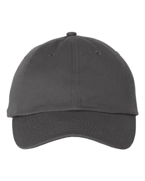 Valucap VC300A Bio-Washed Classic Dad Hat - Charcoal - front