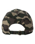 Valucap VC300A Bio-Washed Classic Dad Hat - Green Camo - back
