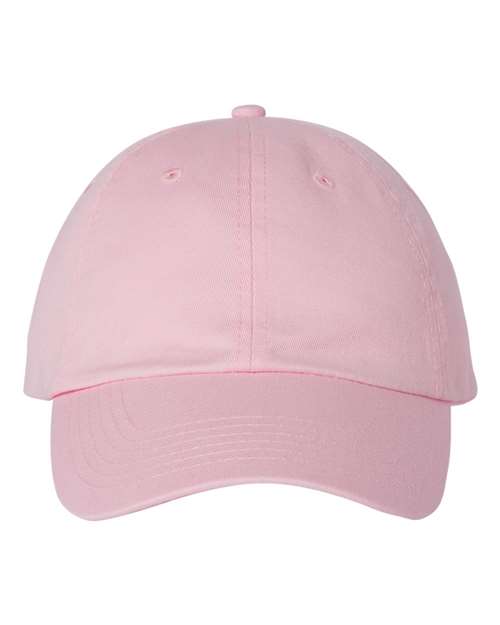 Valucap VC300A Bio-Washed Classic Dad Hat - Light Pink - front
