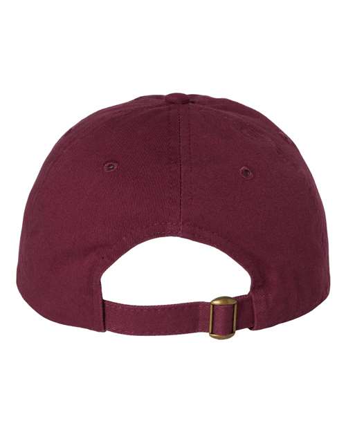 Valucap VC300A Bio-Washed Classic Dad Hat - Maroon - back