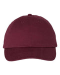 Valucap VC300A Bio-Washed Classic Dad Hat - Maroon - front