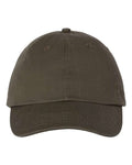 Valucap VC300A Bio-Washed Classic Dad Hat - Olive - front