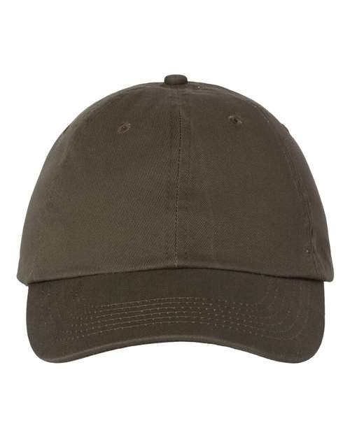 Valucap VC300A Bio-Washed Classic Dad Hat - Olive - front